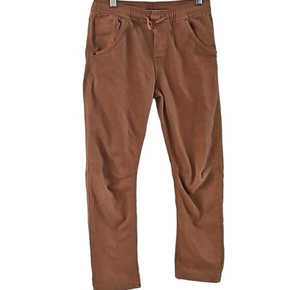 Cat & Jack Boys Brown Skinny Jogger Pants Size 10 Casual Stretch Pull-On Style - Picture 4 of 6